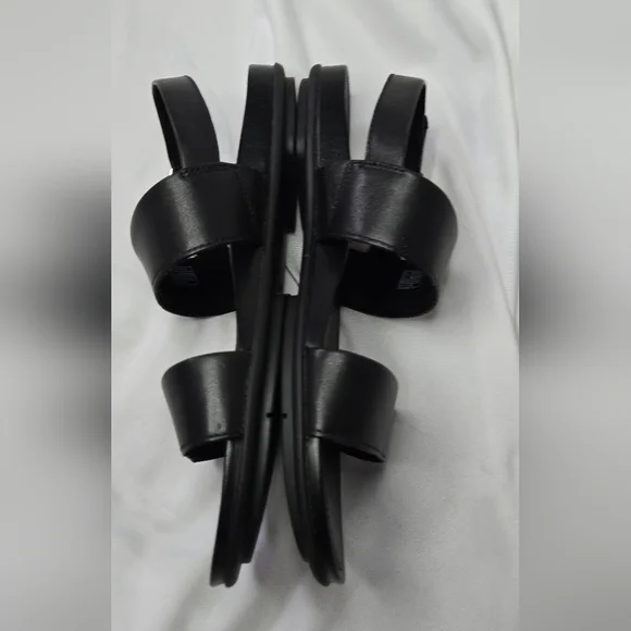 Fitflop Gracie Leather Back Strap Black Sandals Beach Vacation Women's 8 - Picture 3 of 8